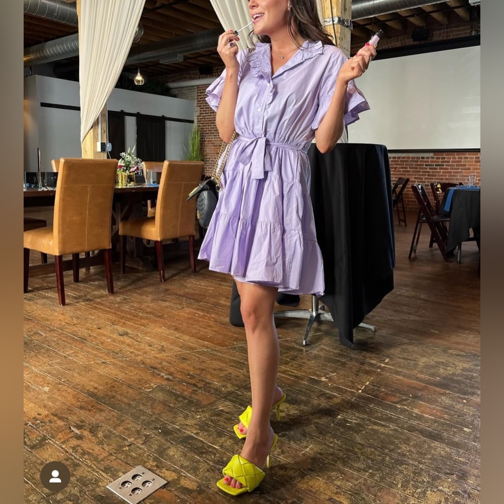 Lavender Mille Ruffle Dress XS